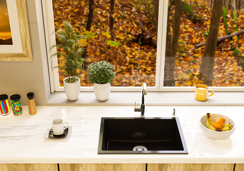 Autumn Kitchen With Granite Sink